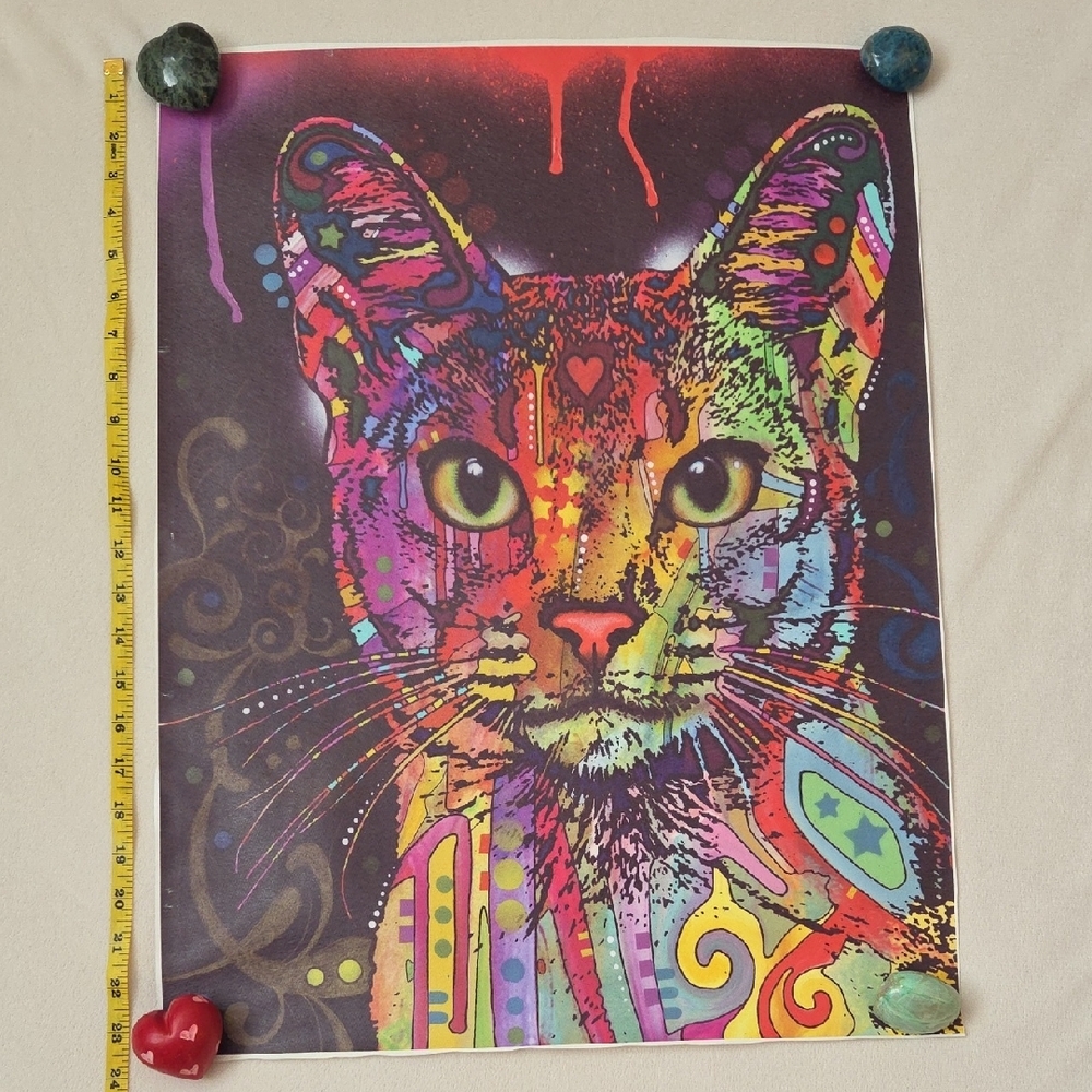 Vibrant Cat Art Poster